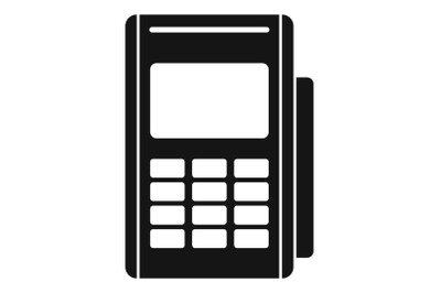 Credit card reader icon, simple style