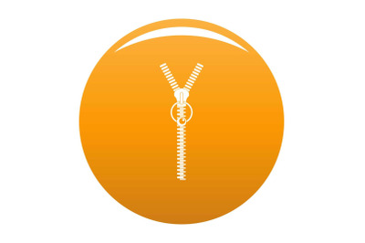 Sweater zip icon vector orange