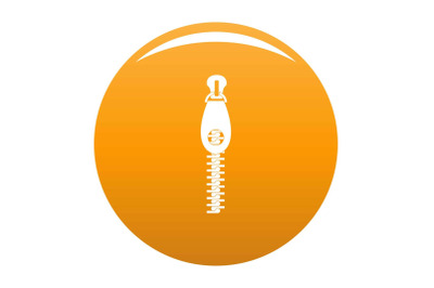 Zip with hole icon vector orange