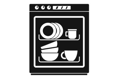 Dishwasher icon, simple style