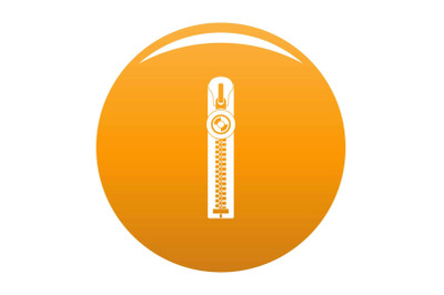 Round zip icon vector orange