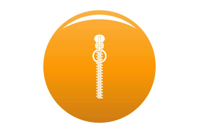 Little zip icon vector orange