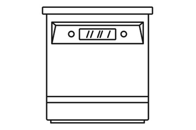 Closed dishwasher icon, outline style