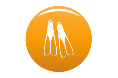 Flippers icon vector orange