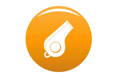 Whistle icon vector orange