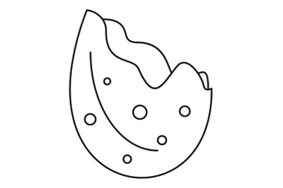 Shell almond icon, outline style