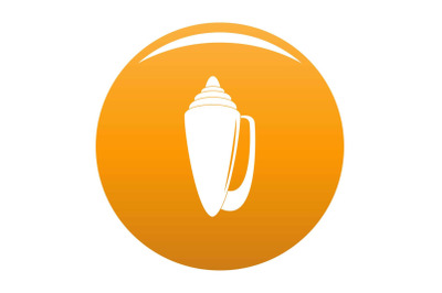 Shell icon vector orange