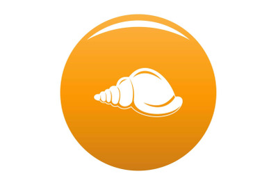 Marine shell icon vector orange