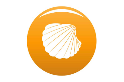 Nature shell icon vector orange