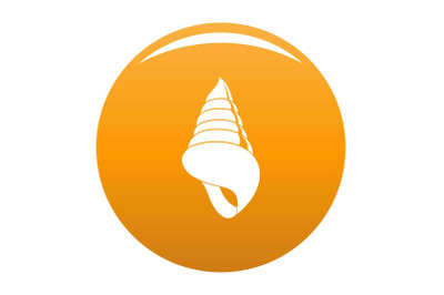 Spiral shell icon vector orange