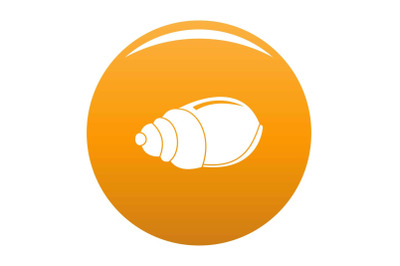 Single shell icon vector orange