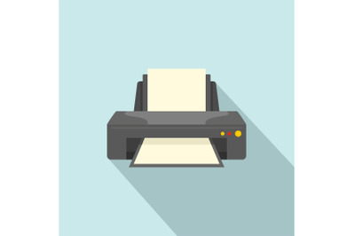 Jet printer icon, flat style