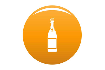 Luxury champagne icon vector orange