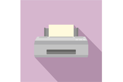 Old printer icon, flat style