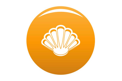 Nice shell icon vector orange
