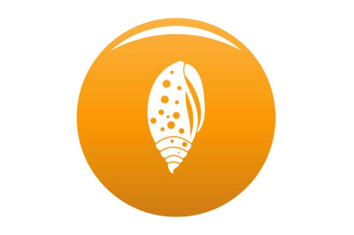 Sea shell icon vector orange