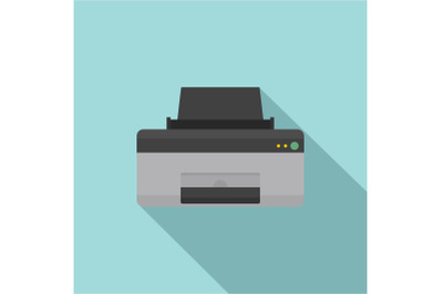 Home printer icon, flat style