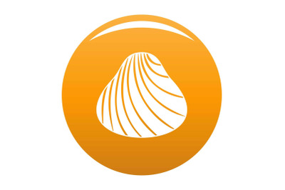 Hard shell icon vector orange