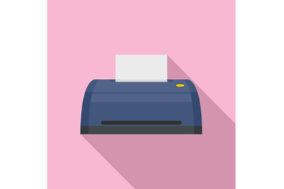 Digital printer icon, flat style