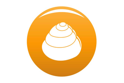 Animal shell icon vector orange