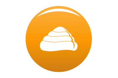 Ocean shell icon vector orange