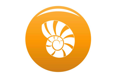 Reef shell icon vector orange