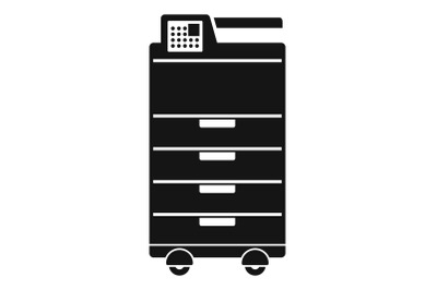 Big office printer icon, simple style