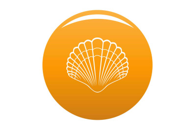 Big shell icon vector orange