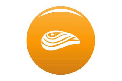 Aquatic shell icon vector orange
