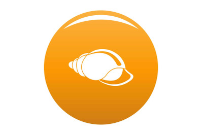 Small shell icon vector orange