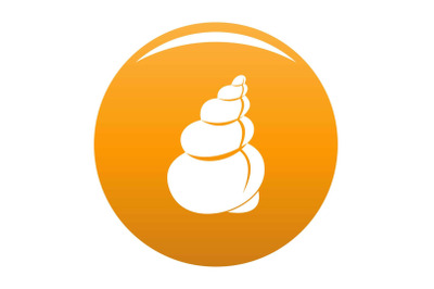 Twisted shell icon vector orange