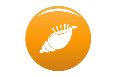 Exotic shell icon vector orange