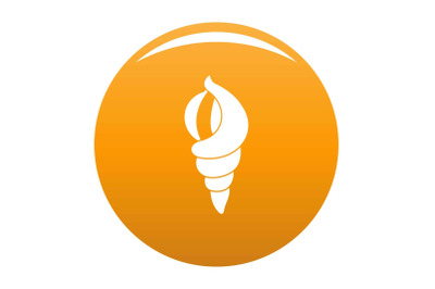 Shell as house icon vector orange