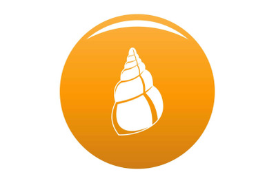 Wild shell icon vector orange