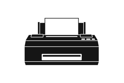 Old printer icon, simple style