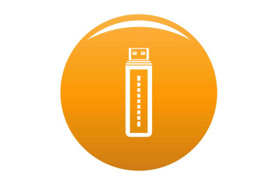 Flash drive icon vector orange