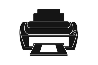 Photo printer icon, simple style