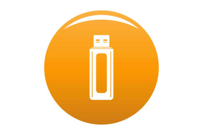 Computer equipment icon vector orange