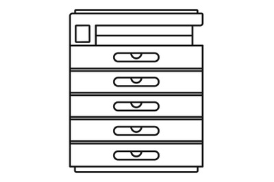 Xerox icon, outline style