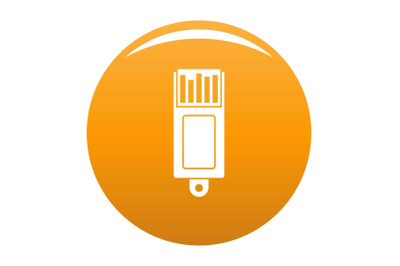 Information usb icon vector orange