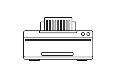 Great printer icon, outline style