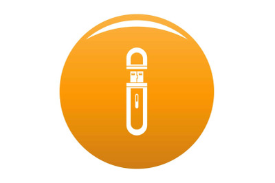 Usb flash drive icon vector orange