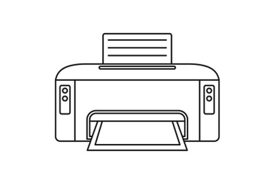 Copier printer icon, outline style