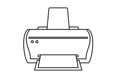 Brand printer icon, outline style