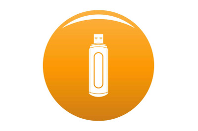 Computer flash drive icon vector orange