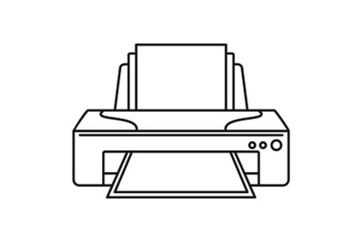 Jet printer icon, outline style