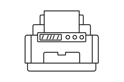 Laser printer icon, outline style