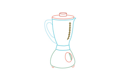 Kitchen Blender Color Line Icon