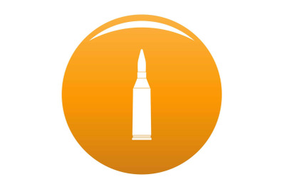 Thin cartridge icon vector orange