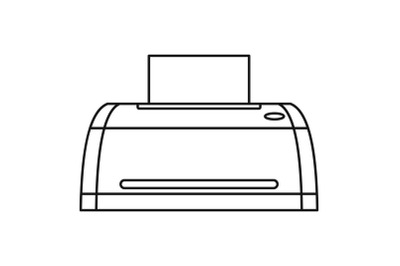 Digital printer icon, outline style